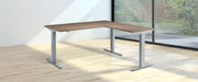 Corner Sit Stand Silver Frame Desk - Dynamisk 2 Electric Desk.