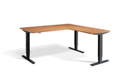 Dynamisk 2 Corner Sit Stand Black Frame Electric Desk.