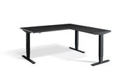 Dynamisk 2 Corner Sit Stand Black Frame Electric Desk.