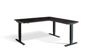 Dynamisk 2 Corner Sit Stand Black Frame Electric Desk.