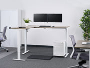 Corner Sit Stand Silver Frame Desk - Dynamisk 2 Electric Desk.