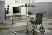 Height Adjustable Silver Frame Desk - Dynamisk 2.