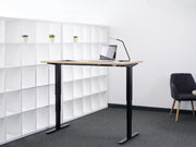 Slim Top Black Frame Sit Stand Desk - Dynamisk 2.