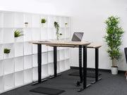 Slim Top Black Frame Sit Stand Desk - Dynamisk 2.