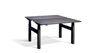 Dynamisk 4 Black Frame Twin, Quad Motor, Sit Stand Workstation.
