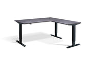 Dynamisk 2 Corner Sit Stand Black Frame Electric Desk.