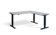 Dynamisk 2 Corner Sit Stand Black Frame Electric Desk.