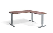 Corner Sit Stand Silver Frame Desk - Dynamisk 2 Electric Desk.