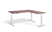 Corner Sit Stand White Frame Desk - Dynamisk 2.