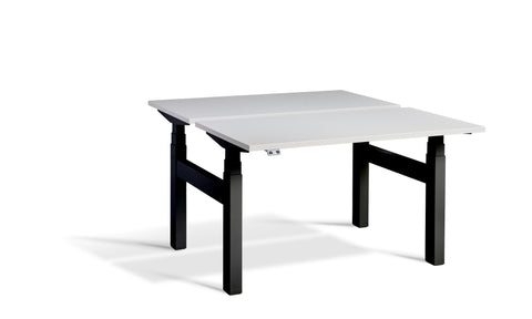 Dynamisk 4 Black Frame Twin, Quad Motor, Sit Stand Workstation.