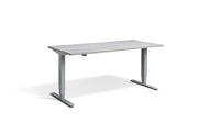 Slim Top Silver Frame Sit Stand Desk - Dynamisk 2.