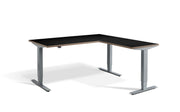 Corner Sit Stand Silver Frame Desk - Dynamisk 2 Electric Desk.