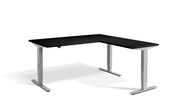 Corner Sit Stand Silver Frame Desk - Dynamisk 2 Electric Desk.