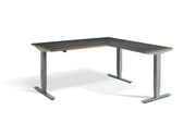 Corner Sit Stand Silver Frame Desk - Dynamisk 2 Electric Desk.