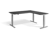 Corner Sit Stand Silver Frame Desk - Dynamisk 2 Electric Desk.
