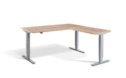 Corner Sit Stand Silver Frame Desk - Dynamisk 2 Electric Desk.