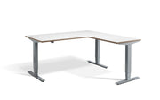 Corner Sit Stand Silver Frame Desk - Dynamisk 2 Electric Desk.
