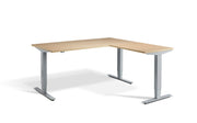 Corner Sit Stand Silver Frame Desk - Dynamisk 2 Electric Desk.