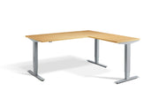 Corner Sit Stand Silver Frame Desk - Dynamisk 2 Electric Desk.