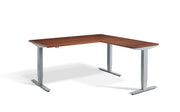 Corner Sit Stand Silver Frame Desk - Dynamisk 2 Electric Desk.