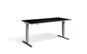 Slim Top Silver Frame Sit Stand Desk - Dynamisk 2.