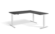 Corner Sit Stand White Frame Desk - Dynamisk 2.