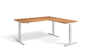 Corner Sit Stand White Frame Desk - Dynamisk 2.