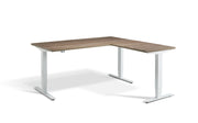 Corner Sit Stand White Frame Desk - Dynamisk 2.