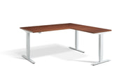 Corner Sit Stand White Frame Desk - Dynamisk 2.