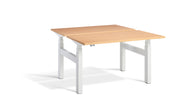 Dynamisk 4, Twin Sit Stand Height Adjustable Workstation White Frame.