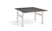 Dynamisk 4, Twin Sit Stand Height Adjustable Workstation White Frame.