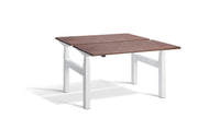 Dynamisk 4, Twin Sit Stand Height Adjustable Workstation White Frame.