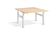 Dynamisk 4, Twin Sit Stand Height Adjustable Workstation White Frame.