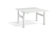 Dynamisk 4, Twin Sit Stand Height Adjustable Workstation White Frame.
