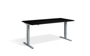 Slim Top Silver Frame Sit Stand Desk - Dynamisk 2.