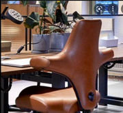 Leather HAG Capisco Saddle Chair With Optional Headrest.