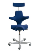 HAG Capisco Saddle Chair With Headrest.