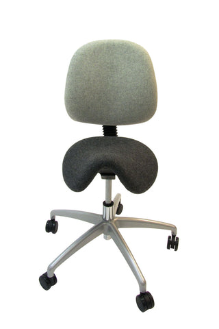 Saddle Stool With Medium Back.