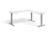 Corner Sit Stand Silver Frame Desk - Dynamisk 2 Electric Desk.